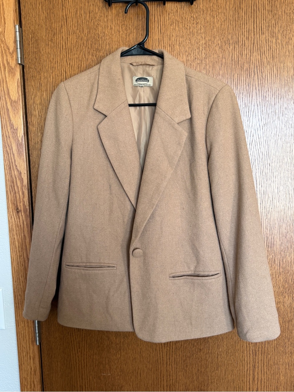 Classic Single-Button Camel Blazer